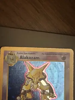 Pokemon TCG Alakazam Base Set Holo Rare Unlimited 1/102 80 HP 1999 - Image 2