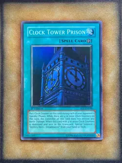 Yugioh Clock Tower Prison EOJ-EN048 Super Rare 1st Ed NM - Image 1