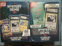 Mystery Gem Pokemon 1 CGC Graded Card And 1 Random Booster Pack - Image 1