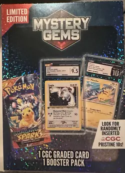Mystery Gem Pokemon 1 CGC Graded Card And 1 Random Booster Pack - Image 2