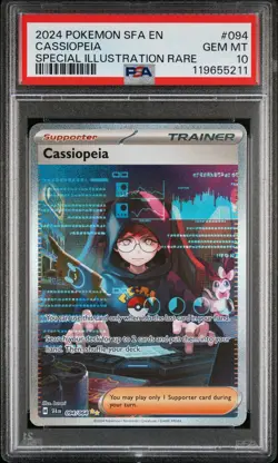 2024 POKEMON SFA EN-SHROUDED FABLE SPECIAL ILLUSTRATION RARE CASSIOPEIA PSA 10 - Image 1