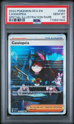 2024 POKEMON SFA EN-SHROUDED FABLE SPECIAL ILLUSTRATION RARE CASSIOPEIA PSA 10 - Image 1