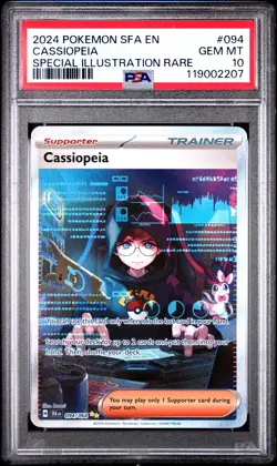 2024 POKEMON SFA EN-SHROUDED FABLE SPECIAL ILLUSTRATION RARE CASSIOPEIA PSA 10 - Image 1