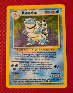 Pokemon TCG - Blastoise - 2/102 HOLO - Base Set 1999 Original MP/LP - Image 1