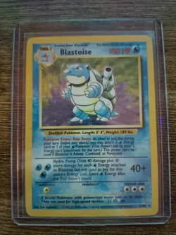 Pokemon TCG - Blastoise - 2/102 HOLO - Base Set 1999 Original MP/LP - Image 1
