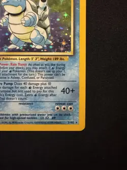 Pokemon TCG Blastoise 2/102 Holo Card Base Set LP/NM - Image 4
