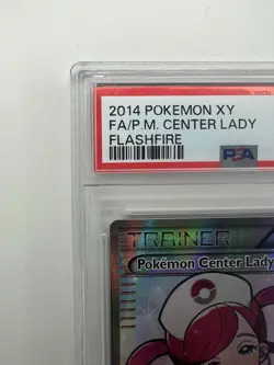 2014 POKEMON CENTER LADY FULL ART HOLO #105 XY FLASHFIRE PSA 5 - Image 2