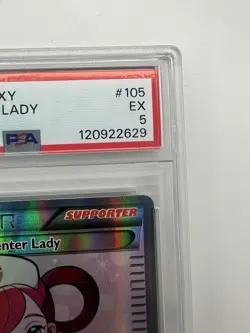 2014 POKEMON CENTER LADY FULL ART HOLO #105 XY FLASHFIRE PSA 5 - Image 3