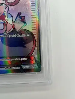 2014 POKEMON CENTER LADY FULL ART HOLO #105 XY FLASHFIRE PSA 5 - Image 5