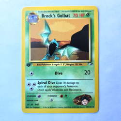 Brock's Golbat 39/132 Pokemon TCG 1st Edition Gym Heroes NM Vintage 2000 Card - Image 2