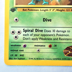 Brock's Golbat 39/132 Pokemon TCG 1st Edition Gym Heroes NM Vintage 2000 Card - Image 5
