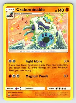 Crabominable 105/214 2019 S&M Unbroken Bonds Pokemon Card Komiya Art Rare - Nm - Image 1
