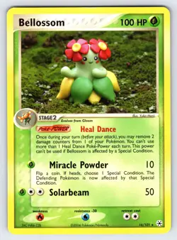 Bellossom 16/101 2004 EX Hidden Legends Pokemon Card TCG Yuka Morii Rare - Lp - Image 1