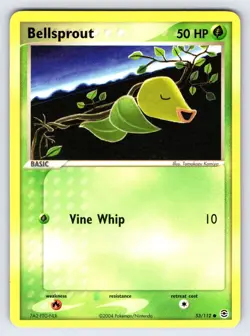 Bellsprout 53/112 2004 EX FireRed & LeafGreen Pokemon Card TCG Komiya Art - VLP - Image 1