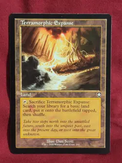 Terramorphic Expanse Magic MTG Commander: The Brothers' War English Retro Frame - Image 1