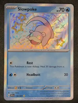 Slowpoke 116/091 Pokemon TCG Shiny Rare SV: Paldean Fates Near Mint - Image 1