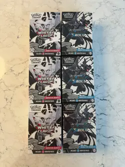 [Lot Of 6] Pokemon TCG 3x Black Bolt And 3x White Flare Sealed Booster Bundles - Image 1