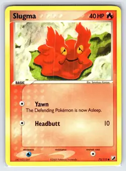 Slugma 73/115 2005 EX Unseen Forces Pokemon Card Common - Nm/Vlp - Image 1