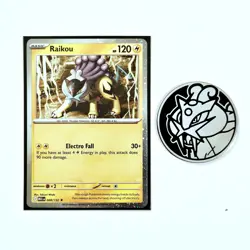 RAIKOU COSMOS HOLO PROMO & COIN MEGA EVOLUTION 048/132 POKEMON TCG NEW NM/M - Image 1