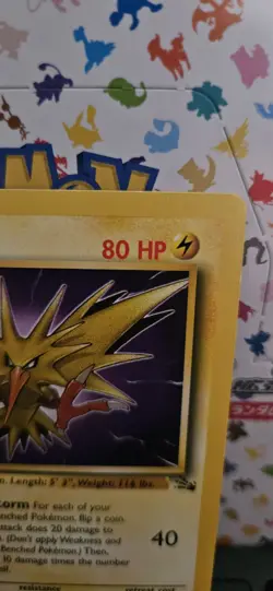 Pokemon TCG Zapdos Non Holo Rare Unlimited #30/62 Fossil Base Set LP 1999 - Image 3
