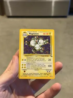 Magneton Fossil Holo 11/62 Unlimited Holo Rare Pokemon TCG - Image 1