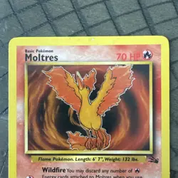 Pokemon TCG - Moltres 27/62 Non-Holo Unlimited Rare - WOTC Fossil Set - Image 2
