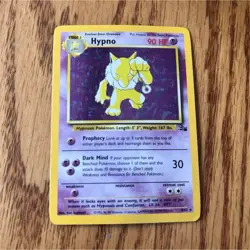 Pokemon Hypno Fossil Holo Rare 8/62 90 HP English Card - Image 1