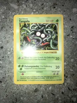 Pokemon TCG SHADOWLESS Base Set Tangela 66/102 - Image 3