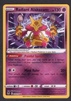 Pokemon Radiant Alakazam SWSH12: Silver Tempest #059/195 NM - Image 1