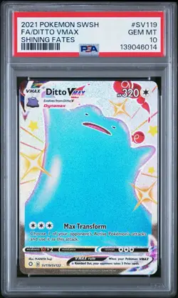 2021 POKEMON SWORD & SHIELD SHINING FATES SV119 DITTO VMAX PSA 10 - Image 1