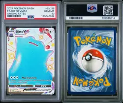 2021 POKEMON SWORD & SHIELD SHINING FATES SV119 DITTO VMAX PSA 10 - Image 3
