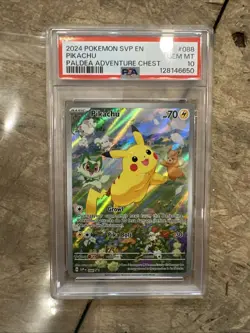 2024 POKEMON BLACK STAR PROMO 88 PIKACHU PALDEA ADVENTURE CHEST PSA 10 GEM MINT - Image 3