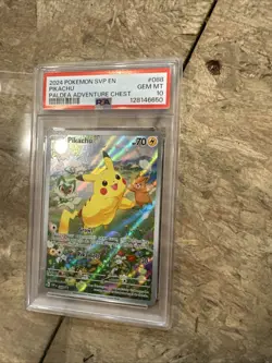 2024 POKEMON BLACK STAR PROMO 88 PIKACHU PALDEA ADVENTURE CHEST PSA 10 GEM MINT - Image 5