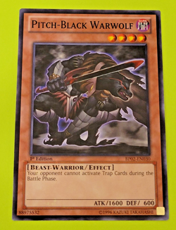 Yu-Gi-Oh Pitch-Black Warwolf 1st Edition Mosaic Rare BP02-EN030 Nm - Image 1