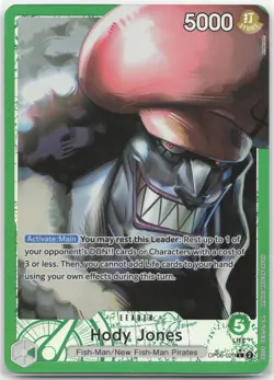 ENGLISH One Piece - Wings Of The Captain OP06-020 Hody Jones Leader ALT ART - Image 1