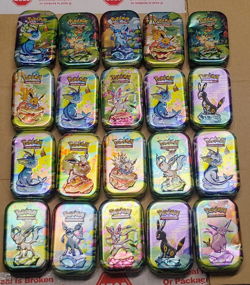 Pokemon 20 EMPTY Prismatic Evolution Eevee Eeveelutions TCG Mini Tin Bundle Lot - Image 2