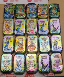 Pokemon 20 EMPTY Prismatic Evolution Eevee Eeveelutions TCG Mini Tin Bundle Lot - Image 3