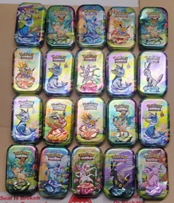 Pokemon 20 EMPTY Prismatic Evolution Eevee Eeveelutions TCG Mini Tin Bundle Lot - Image 5