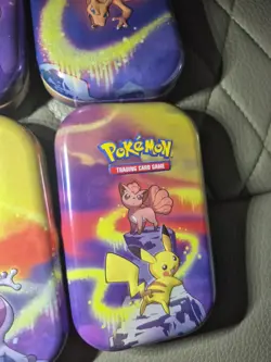 Pokemon TCG Kanto Power Empty Mini Tin Lot of 4 Dragonite Mewtwo Pikachu Chariza - Image 4