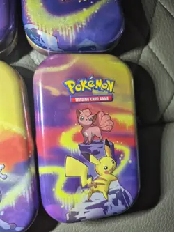 Pokemon TCG Kanto Power Empty Mini Tin Lot of 4 Dragonite Mewtwo Pikachu Chariza - Image 5