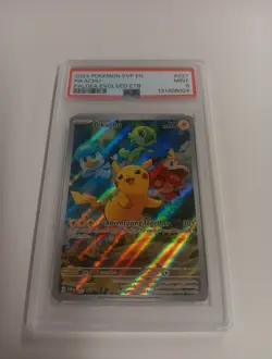 2023 POKEMON SVP EN-SV BLACK STAR PROMO 027 PIKACHU PALDEA EVOLVED ETB PSA 9 PK2 - Image 1