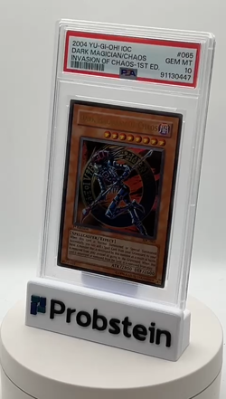 2004 Yu-Gi-Oh! IOC Invasion of Chaos 1st Edition Dark Magician of Chaos PSA 10 - Image 2