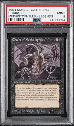 1994 MAGIC THE GATHERING LEGENDS CHAINS OF MEPHISTOPHELES PSA 9 - Image 1