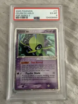 Pokemon TCG Celebi EX #17 Pop Series 2 PSA Ex-MT 6 - Image 1