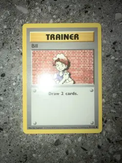 Pokemon TCG Cards SHADOWLESS Base Set Bill 91/102 - Image 3