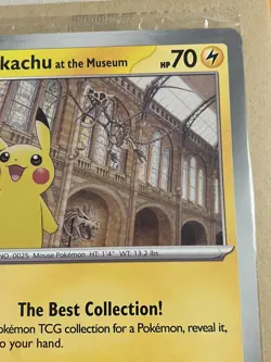Pokemon x Natural History Museum: Pikachu at the Museum Sealed Promo Card - Image 4