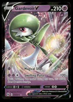 Pokemon Cards Gardevoir V 016/073 Champion's Path Holo Rare V NM - Image 1