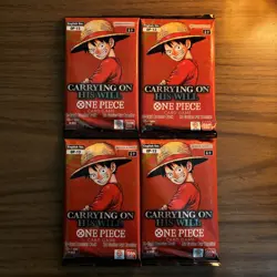 One Piece Carrying On His Will OP13 (x4) Booster Pack Bundle | English - Image 1