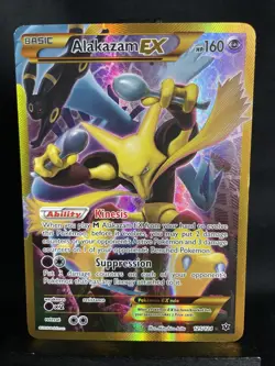 Alakazam EX Fates Collide 125/124 Full Art Holo Secret Rare Pokemon TCG Card LP - Image 1