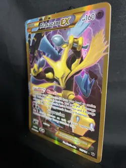 Alakazam EX Fates Collide 125/124 Full Art Holo Secret Rare Pokemon TCG Card LP - Image 3